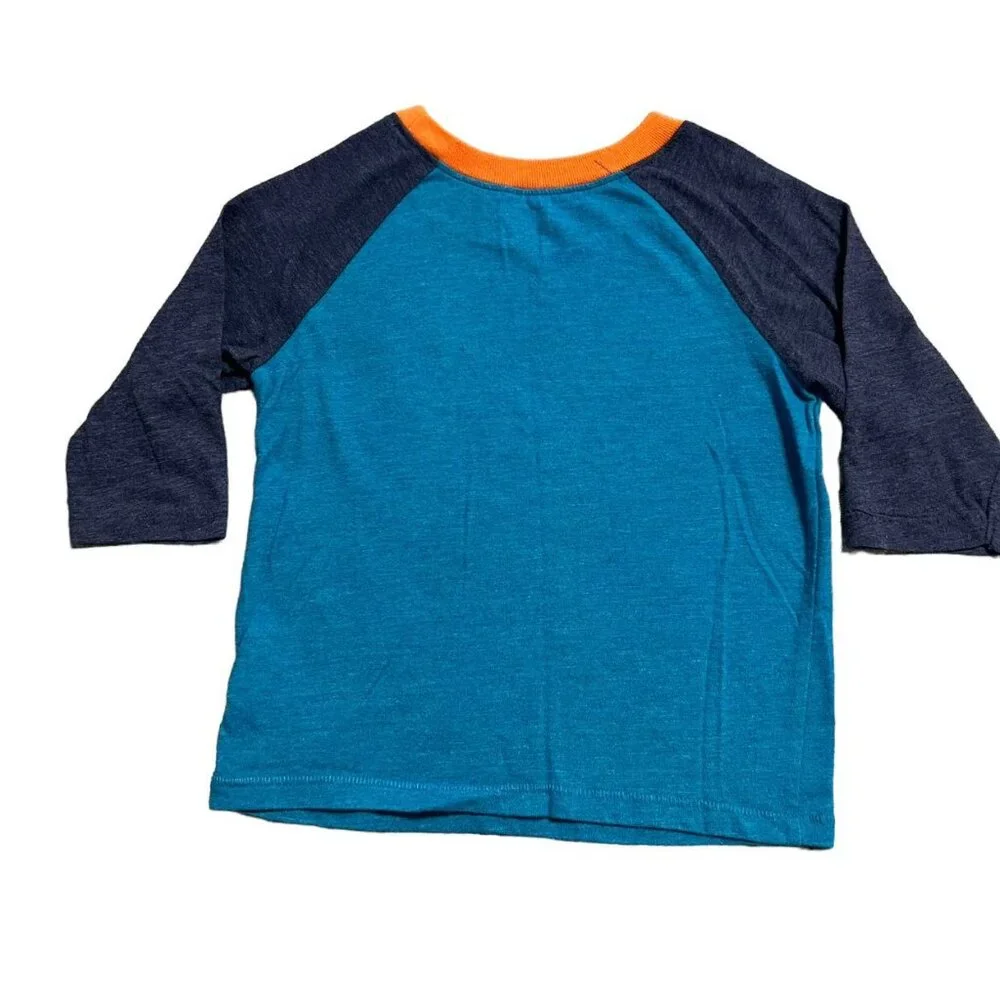 Old Navy 2T Blue & Orange Raglan Shirt